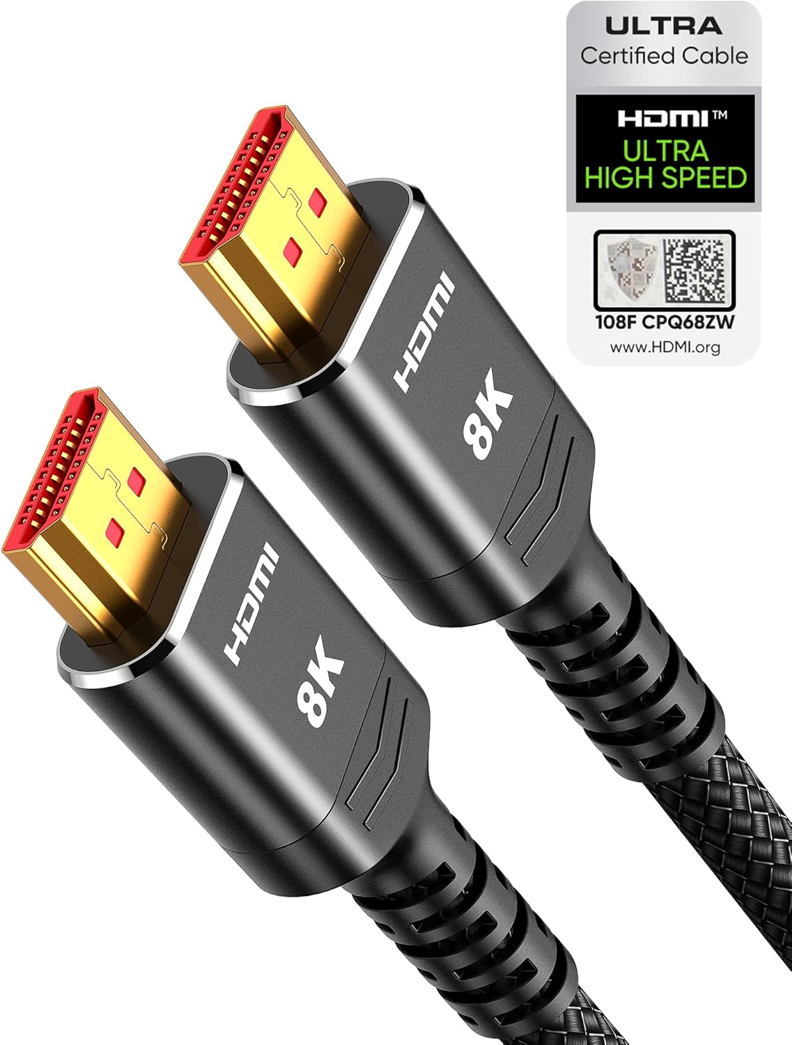 Highwings HDMI 2.1 Kabel 3Meter Zertifiziertes, 10K 8K HDMI Kabel 48Gbps Ultra Highspeed 8K 60Hz 4K 120Hz 7680P Earc HDCP 2.2&2.3 DTS:X Dynamische HDR Kompatibel Mit Soundbar HDTV Monitor